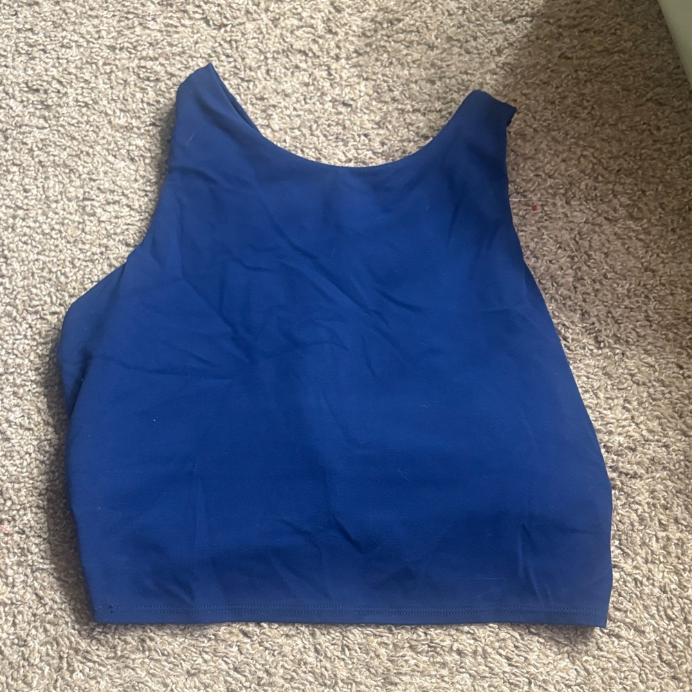 Athleta Conscious Crop Navy Blue Size L